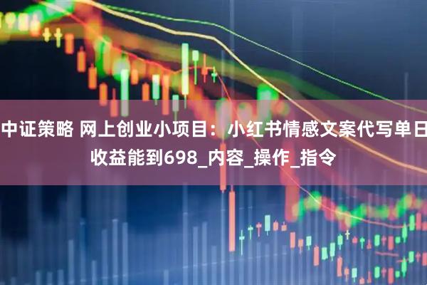 中证策略 网上创业小项目：小红书情感文案代写单日收益能到698_内容_操作_指令