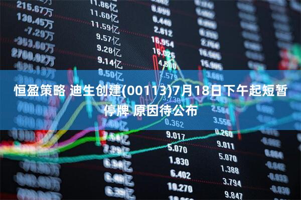 恒盈策略 迪生创建(00113)7月18日下午起短暂停牌 原因待公布